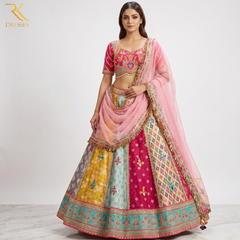 Handcrafted Royal Multicolor Designer Lehenga Choli Set