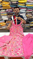 Rose Garden Floral Anarkali Suit Set