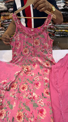 Rose Garden Floral Anarkali Suit Set