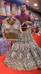 Bridal Lehenga with Intricate Handwork – Available in 7 Elegant Colors