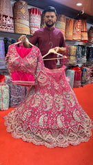 Bridal Lehenga with Intricate Handwork – Available in 7 Elegant Colors