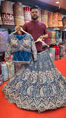 Bridal Lehenga with Intricate Handwork – Available in 7 Elegant Colors