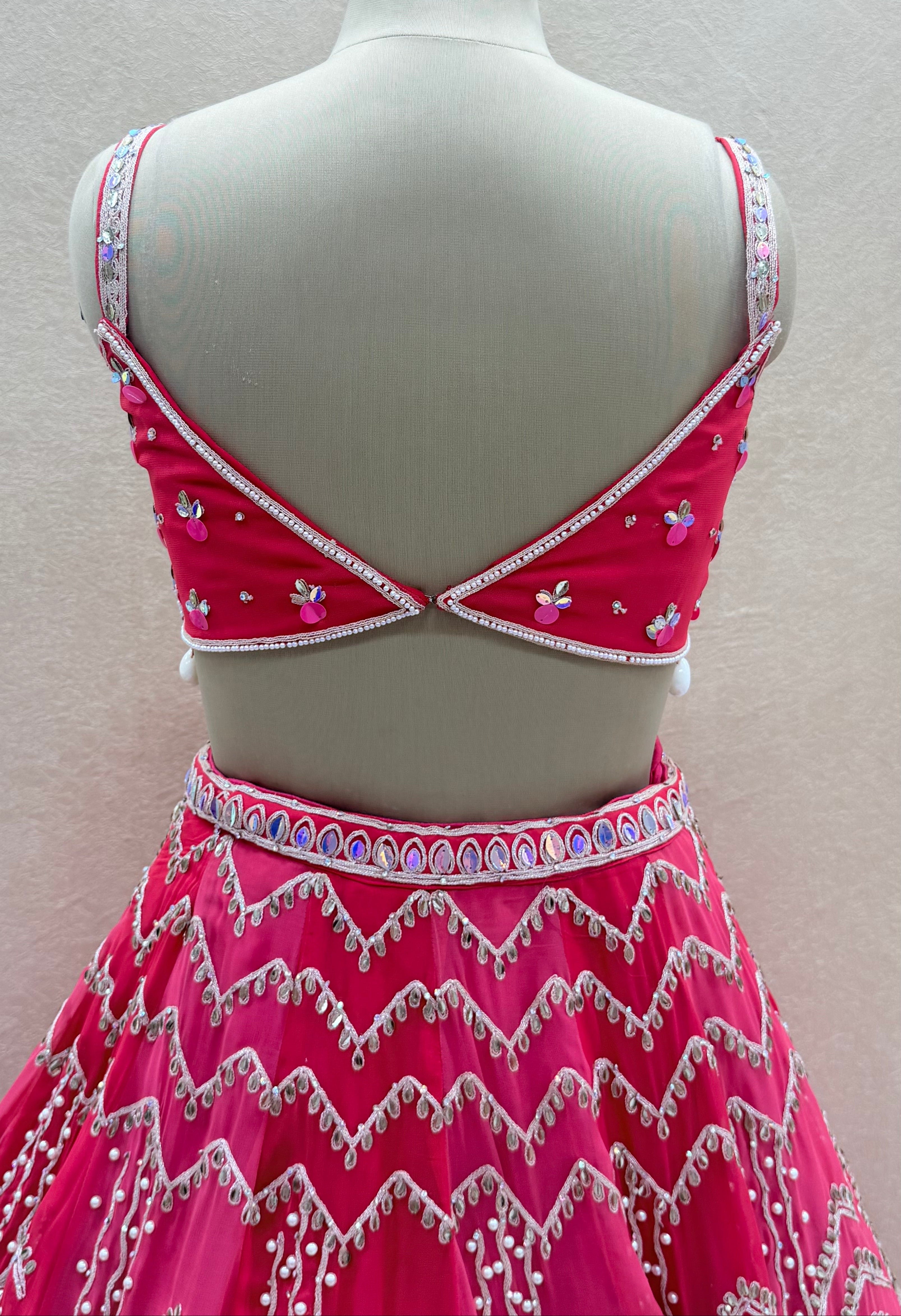 red lehenga choli for carnival