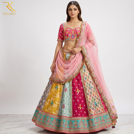 Handcrafted Royal Multicolor Designer Lehenga Choli Set
