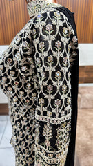 Elegant Black & Gold Embroidered Palazzo Set