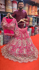 Bridal Lehenga with Intricate Handwork – Available in 7 Elegant Colors