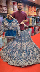 Bridal Lehenga with Intricate Handwork – Available in 7 Elegant Colors
