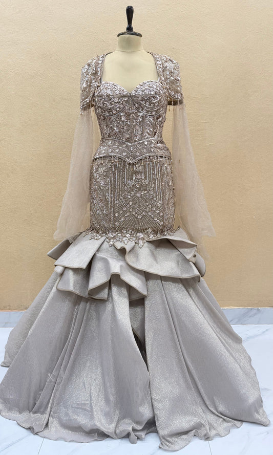 Luxury fishcut designer lehenga choli set at affordable price in india. 