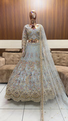 Bridal Lehenga with Intricate Handwork – Available in 7 Elegant Colors